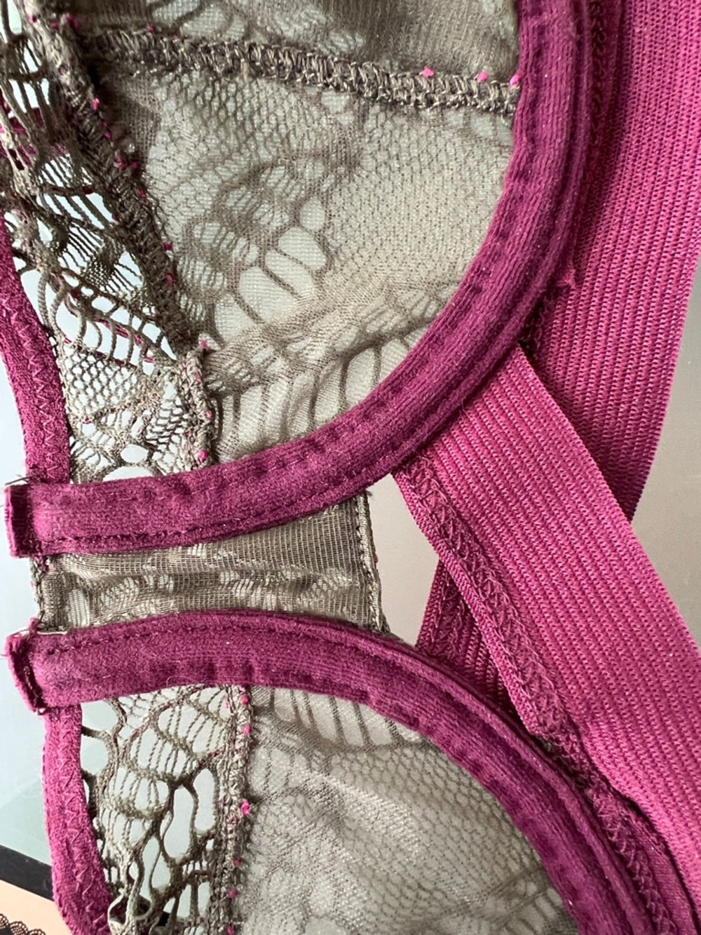 🫒Bohemian Underwire Stetchy Band Bra Olive / Magenta | Else - 32B - Picture 15 of 17